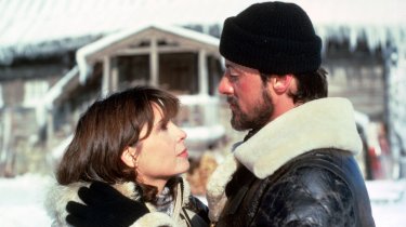 Rocky IV: Talia Shire e Sylvester Stallone in una scena