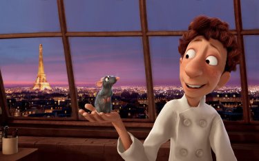 Una scena del film Ratatouille, ambientato a Parigi