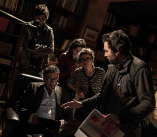 In Treatment: Saverio Costanzo dà delle indicazioni a Sergio Castellito durante le riprese