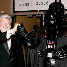 George Lucas con la sua creatura Dart Vader
