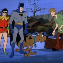 Una foto dell'incontro tra Batman e Scooby-Doo