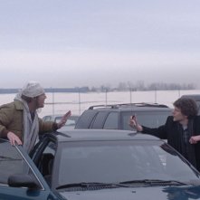 The End of the Tour: Jesse Eisenberg e Jason Segel insieme in una scena del film
