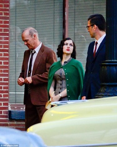 Michael Keaton sul set di The Founder