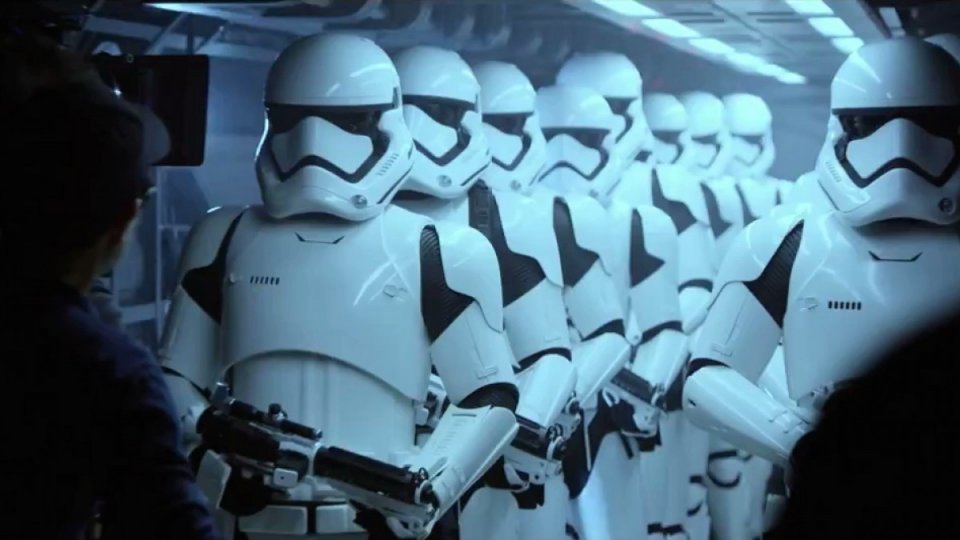 Star Wars: Il risveglio della forza, una scena dal set del film