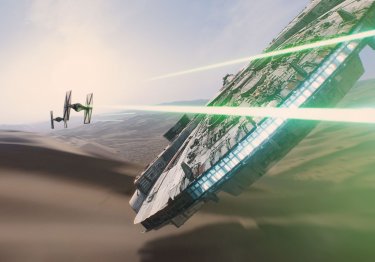 Star Wars: Il risveglio della forza, una scena d'azione del film di J.J. Abrams