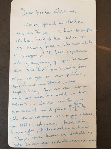Benedict Cumberbatch, la lettera a Babbo Natale del 2015