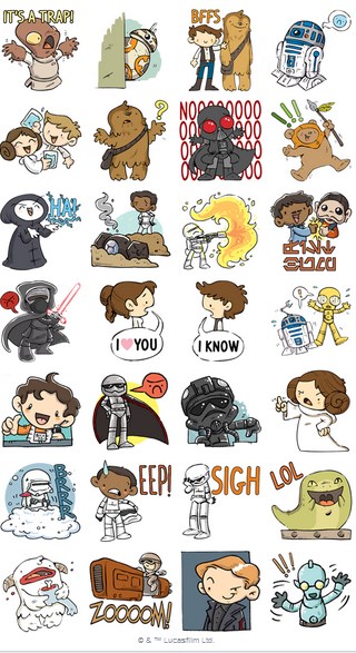 Star Wars: Il Risveglio della Forza - Gli adesivi di Facebook