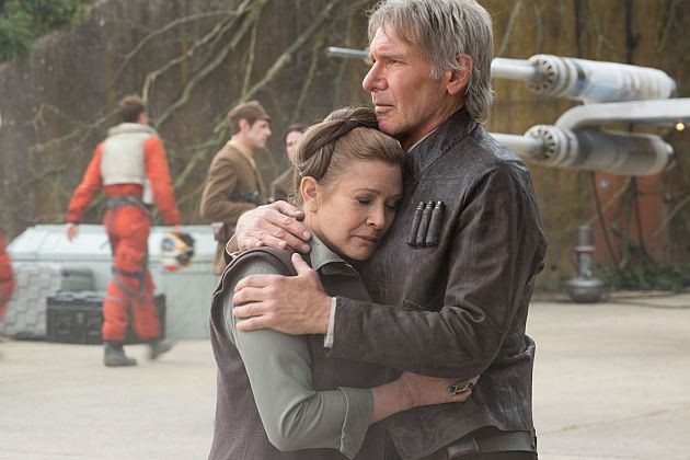 Star Wars: The Force Awakens - Carrie Fisher and Harrison Ford play Leia and Han