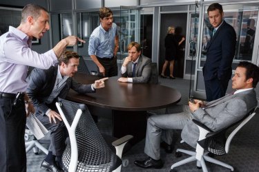 The Big Short: Steve Carell and Ryan Gosling in a scene from the film