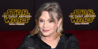 Star Wars: il risveglio della forza - Un primo piano di Carrie Fisher alla premiere