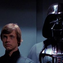 Mark Hamill e David Prowse in una scena de Il ritorno dello jedi