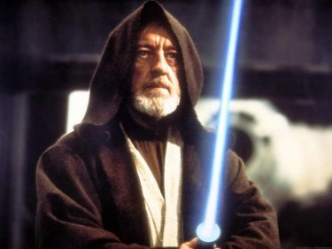 Alec Guinness è Obi-Wan Kenobi in Guerre Stellari