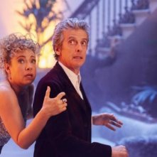 Doctor Who: Alex Kingston e Peter Capaldi in una foto di The Husbands of River Song