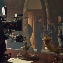 Sherlock - L'abominevole sposa: Martin Freeman in un'immagine dal set