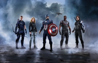 Captain America: Civil War - Una promo art del team di Captain America