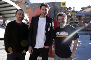 L'ispettore Coliandro: Marco Manetti, Antonio Manetti e Giampaolo Morelli a Courmayeur 2015