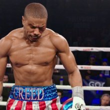 Creed - Nato per combattere: Michael B. Jordan sul ring in una scena del film