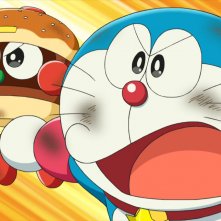 Doraemon il film: Nobita e gli eroi dello spazio, una scena del film animato