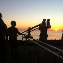 Il sentiero della felicità: un'immagine dal set del documentario