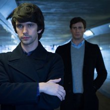 London Spy: Ben Whishaw ed Edward Holcroft in una foto della serie