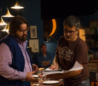 Perfetti sconosciuti: Giuseppe Battiston sul set con il regista Paolo Genovese