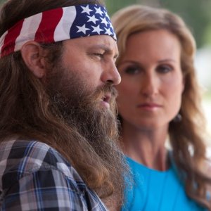 God's Not Dead: Willie Robertson e Korie Robertson in una scena del film