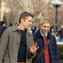 Maggie's Plan: Ethan Hawke e Greta Gerwig passeggiano in una scena del film