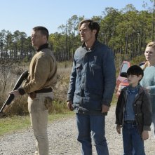 Midnight Special: Joel Edgerton, Kirsten Dunst, Michael Shannon e Jaeden Lieberher in una scena del film