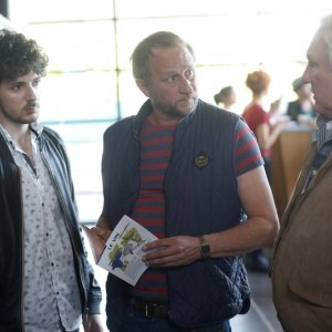 Saint amour: Vincent Lacoste, Benoît Poelvoorde e Gérard Depardieu in una scena del film