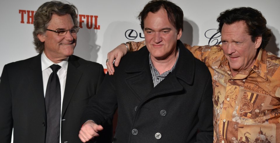 Kurt Russel, Michael Madsen e Quentin Tarantino sul red carpet di The Hateful Eight