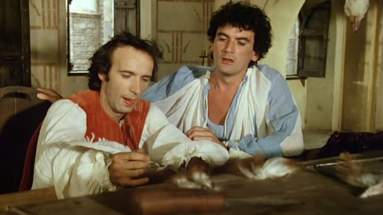 Roberto Benigni e Massimo Troisi scrivono la celebre lettera a Savonarola in Non ci resta che piangere