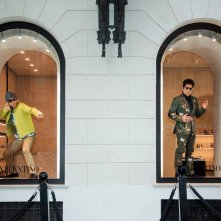 Ben Stiller e Owen Wilson in vetrina da Valentino nella Capitale per Zoolander 2