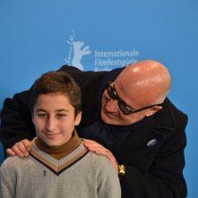Berlino 2016: Gianfranco Rosi e Samuele Puccillo al photocall di Fuocoammare
