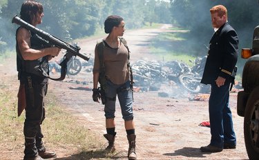 the Walking Dead: Norman Reedus, Sonequa Martin-Green e Michael Cudlitz in No Way Out