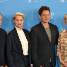 Berlino 2016: Thomas Vinterberg, Trine Dyrholm, Helene Reingaard Neumann,  al photocall di The Commune