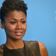Berlino 2016: un primo piano di Emayatzy Corinealdi al photocall di Miles Ahead