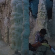 Grotto: Gabriele Fiore, Leonardo Similaro e Samuele Biscossi con Grotto in una scena del film