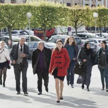 La corte: Sidse Babett Knudsen insieme agli altri membri della giuria in una scena del film