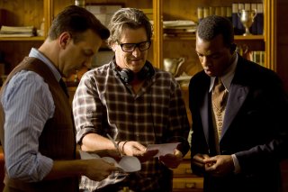 Race - Il colore della vittoria: Stephan James, Jason Sudeikis e il regista Stephen Hopkins sul set del film