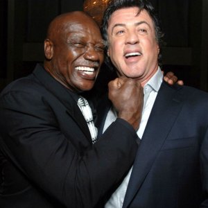 Tony Burton e Sylvester Stallone in un'immagine scherzosa