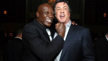 Tony Burton e Sylvester Stallone in un'immagine scherzosa