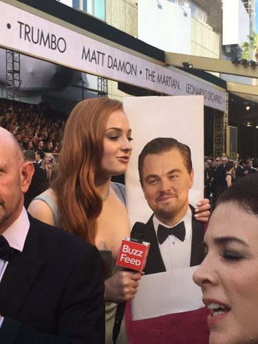 Oscar 2016, Sophie Turner con... DiCaprio