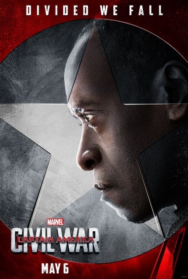 Captain America: Civil War - Il character poster dedicato all'attore Don Cheadle