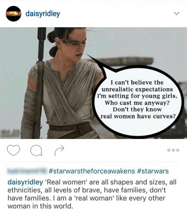 Star Wars: il risveglio della forza - Daisy Ridley si difende dalle critiche apparse on line in un post