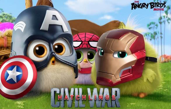 Angry Birds - Il Film - I pulcini in versione Captain America: Civil War