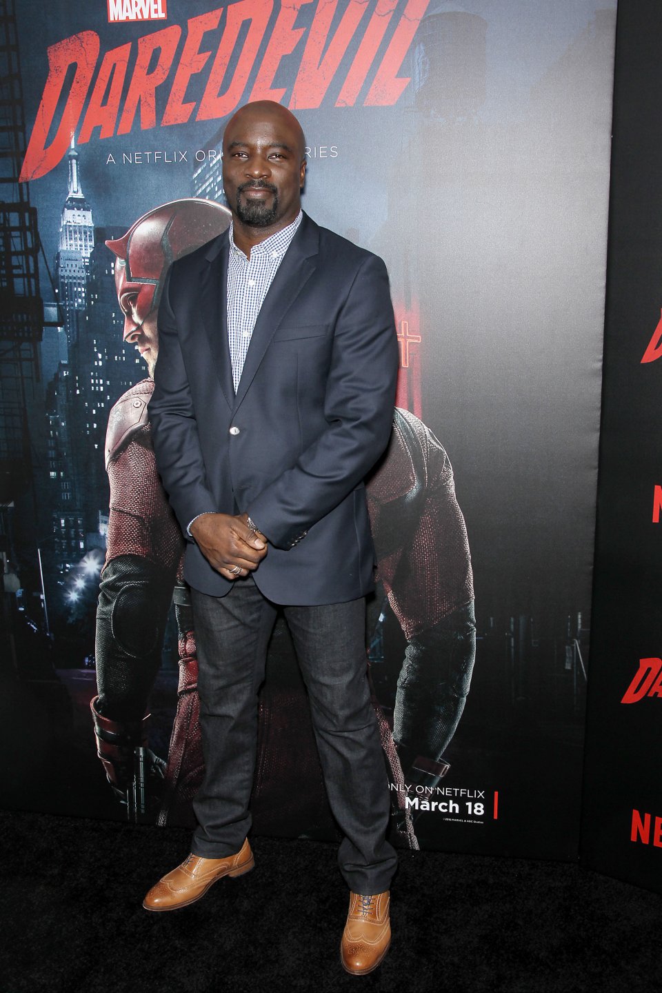 Daredevil: l'attore Mike Colter alla première della seconda stagione