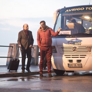 La coppia dei campioni: Max Tortora e Massimo Boldi in una scena del film