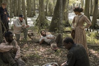 Free State of Jones: Matthew McConaughey, il regista Gary Ross e Gugu Mbatha-Raw sul set del film