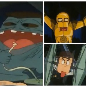 Una scena di Lamù a tema Star Wars