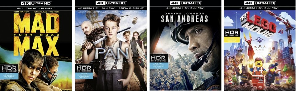 Le cover dei primi 4K Ultra HD